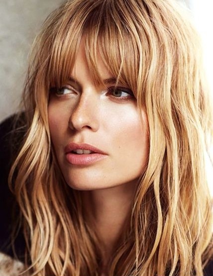 Hairstyles with layers with short bangs - long hairstyles for women