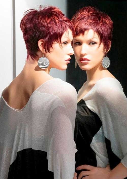 Cut the shaving of layers for short hair