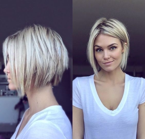 Short hairstyle bob - short blond hair
