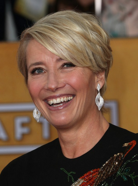 Short haircuts for older women: Emma Thompson hair style