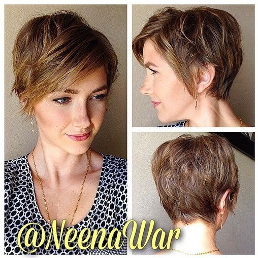 Layered Short Hairstyles with Bangs - Women Haircuts for Thick Hair