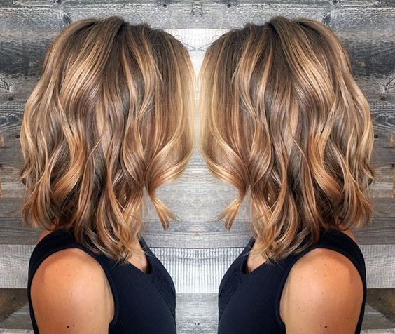 Wolf hairstyle wavy - blonde and light brown