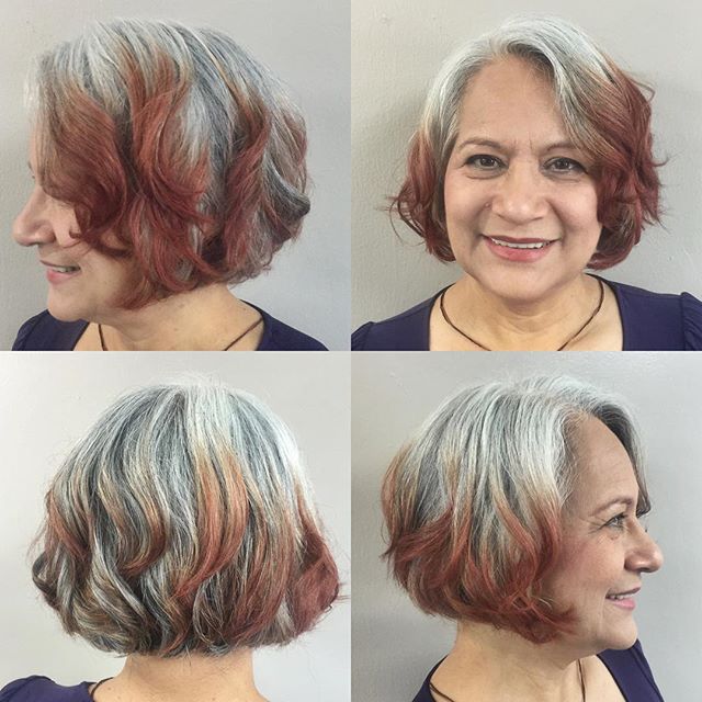 Bob Pop Short Layers for women over 50 years old