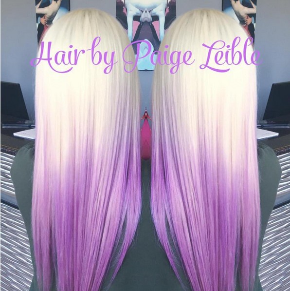 Light blond to Omper purple