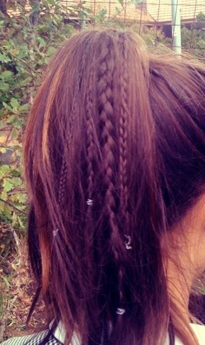 Small braids with high horse tail - Latifa long hairstyles 