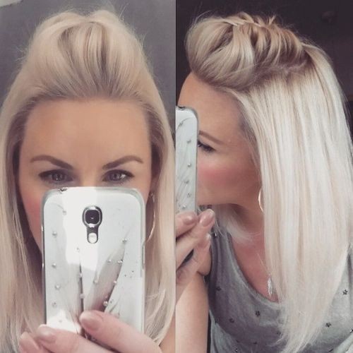 Specific haircuts - Pombador hairstyle for thin hair - medium hairstyles with braid
