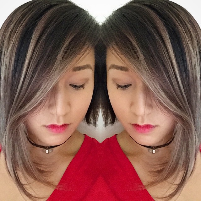 Long -angle bob hairstyle