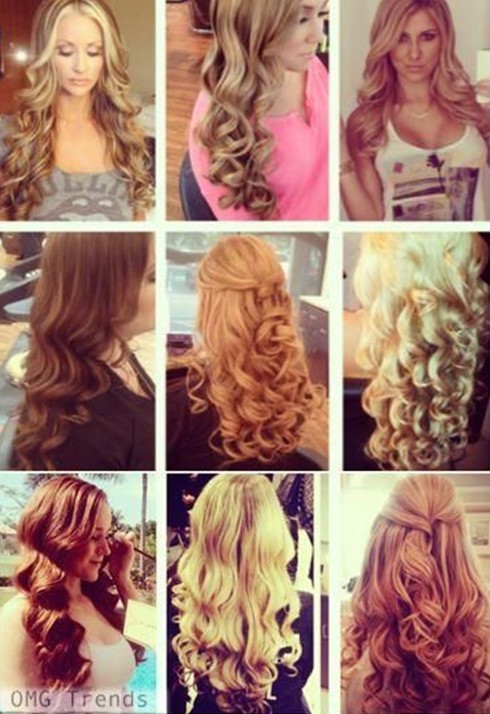 Long curly hairstyles