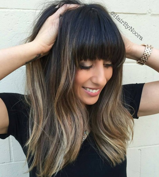 Long hairstyle with explosions