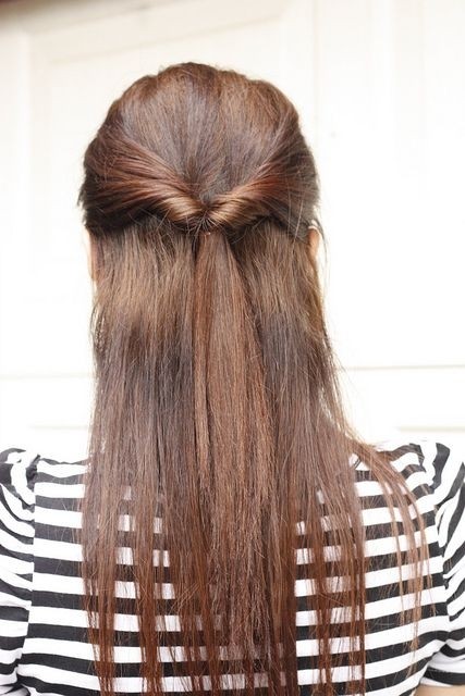 Long hairstyles back width: cute, easy!