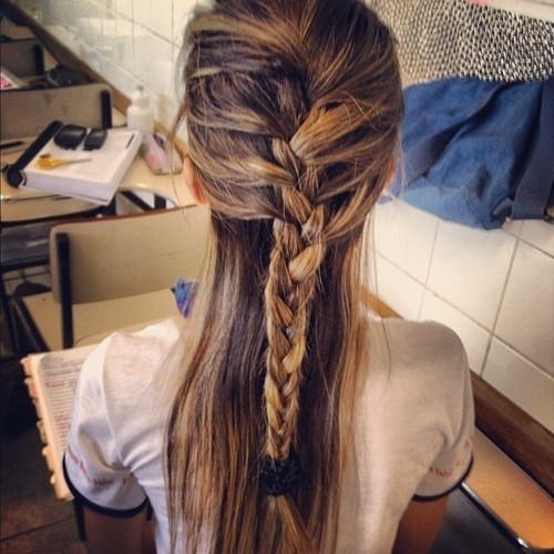Long hairstyles ideas for girls: a French female braid