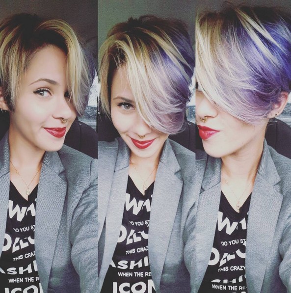 Long pixy haircuts with explosions - ombre, a wage hairstyle for short hair