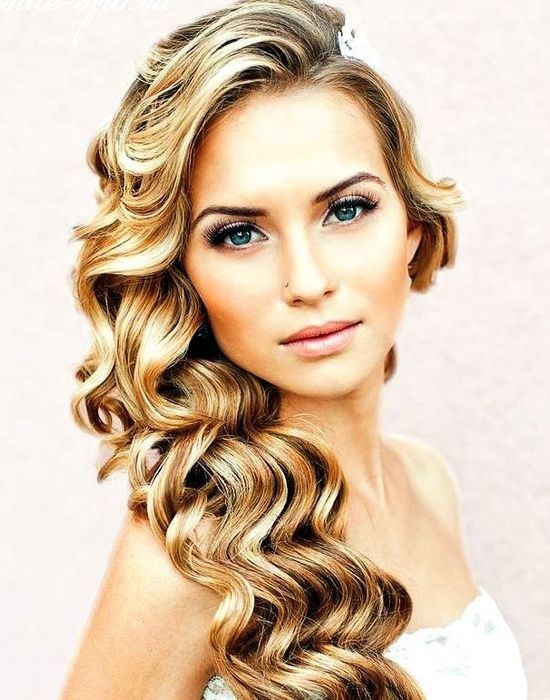Long waves hair for the wedding