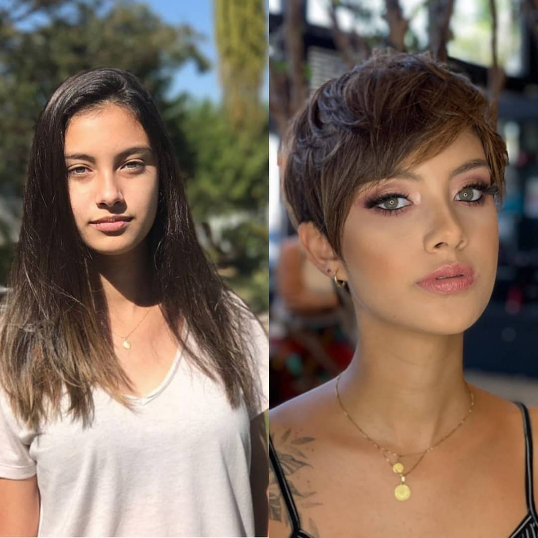 A long time ago to short haircuts before and after - the idea of a short female hairstyle