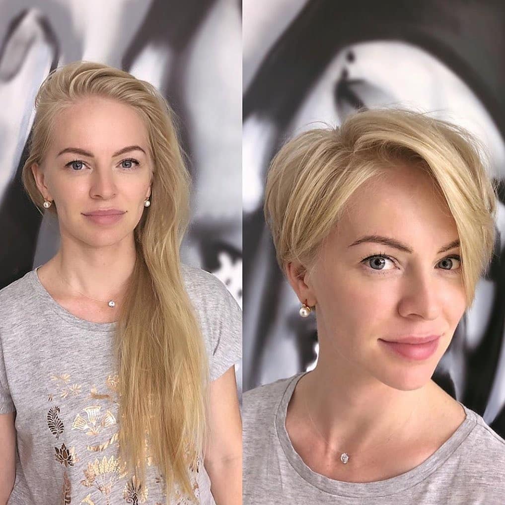 A long time ago to short haircuts before and after - the idea of a short female hairstyle