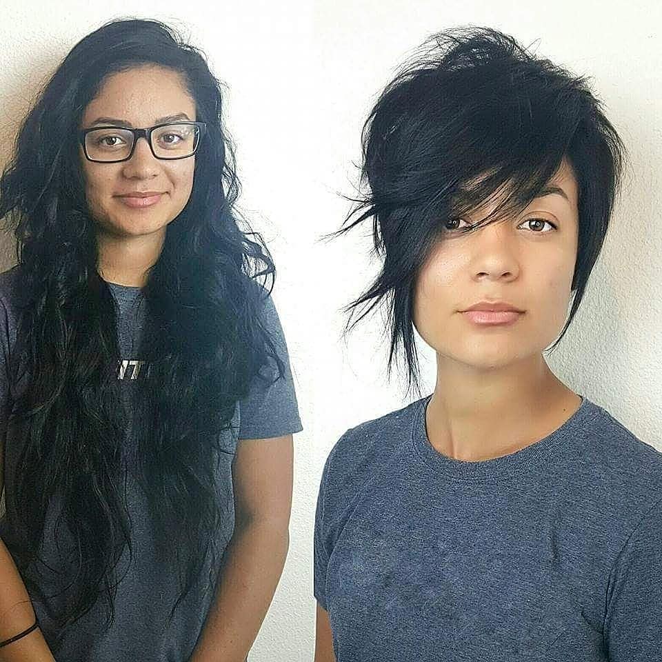 A long time ago to short haircuts before and after - the idea of a short female hairstyle