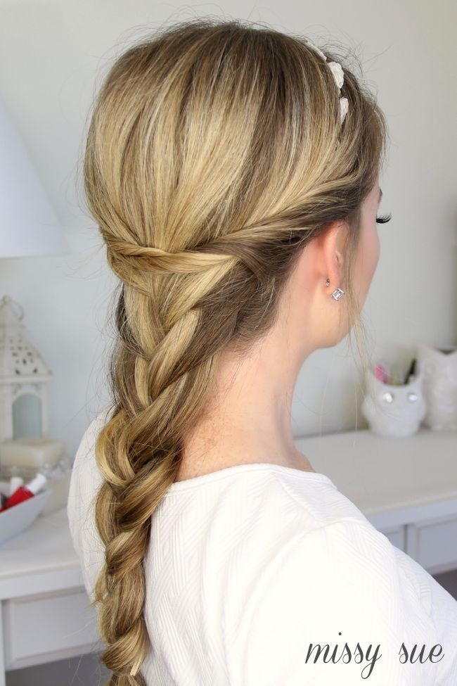 A loose French braid with transformations