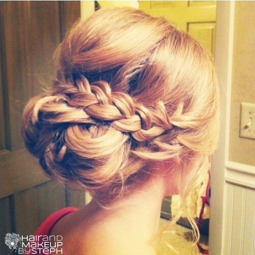 Loose updated hairstyles with braid