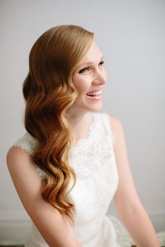 Loose wavy hairstyle - long wedding hairstyles 2015