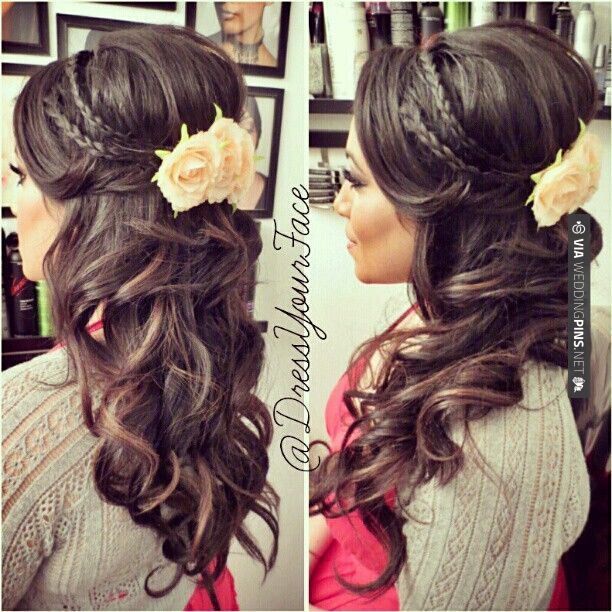 Beautiful wedding hairstyle with braids