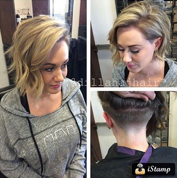 Wull -wing hairstyles and Nape are pointed