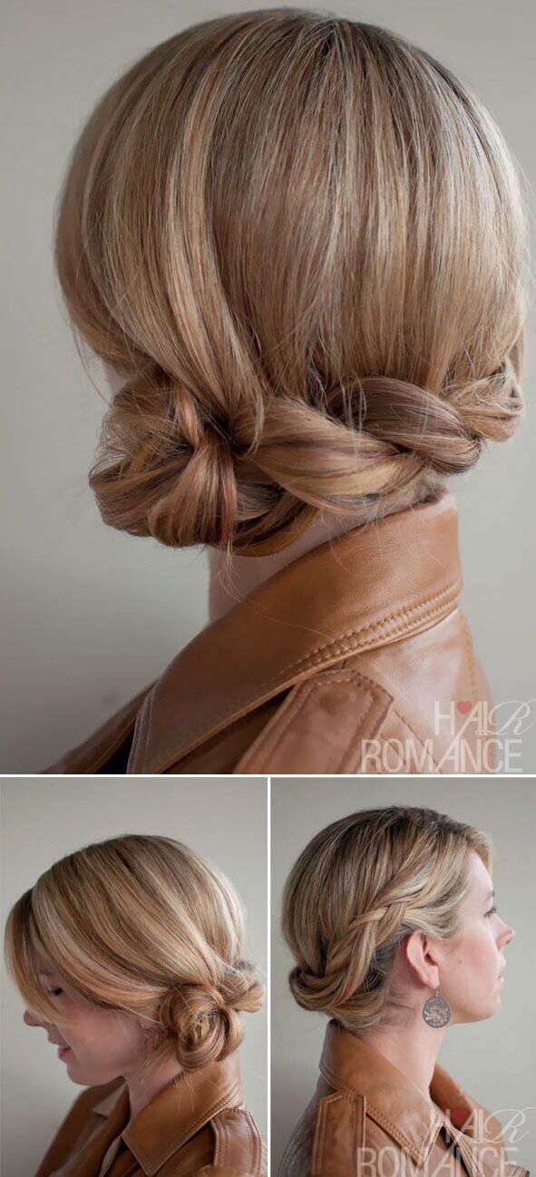 Low Dutch Twised Braid Updo: Easy Loose Updos Tutorial