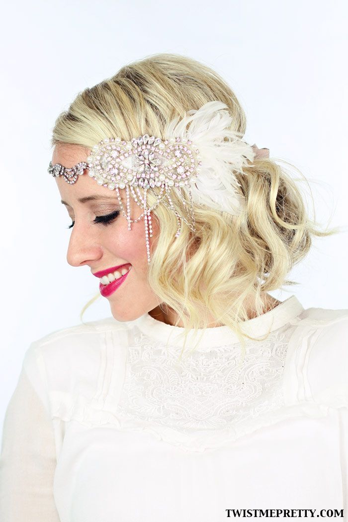 Low hairstyle with hair accessories