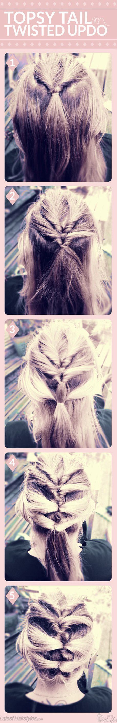 Medium hair styles for women UPDo - UPDo twisted