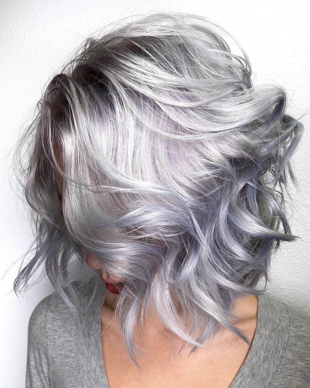 Medium-length women haircut and creative hair color ideas for summer 2021-2022