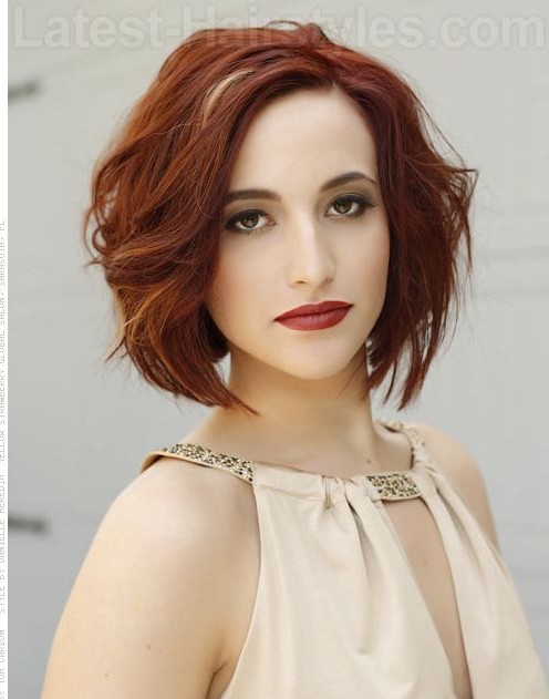 Medium hairstyles with short layers of thin hair