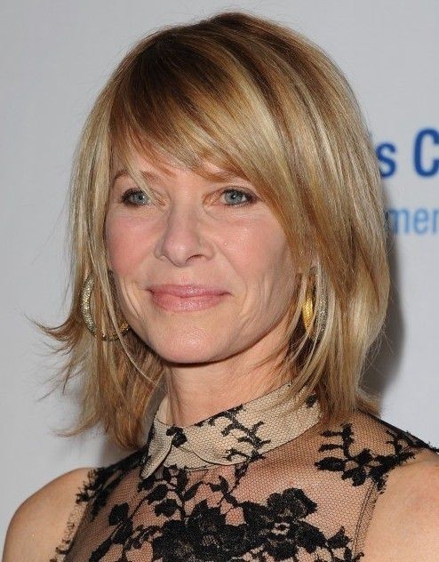 Medium haircuts with side bangs