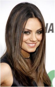 Medium, Straight Hairstyles Trends: Mila Kunis Hair
