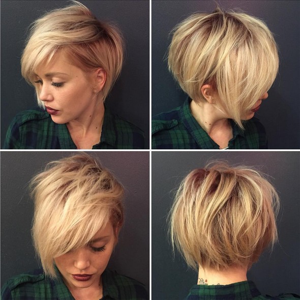 Switch hairstyle, blonde pixi - the best short haircuts