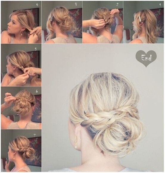 Employed braid cake for medium hair - educational hairstyle updates