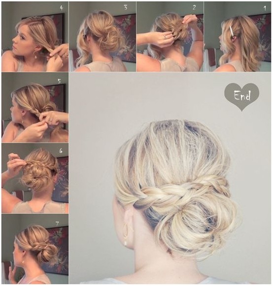 Employed braid cake for medium hair: updated lessons