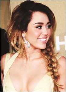 Messy, Braided Hairstyles for Long Hair: Miley Cyrus