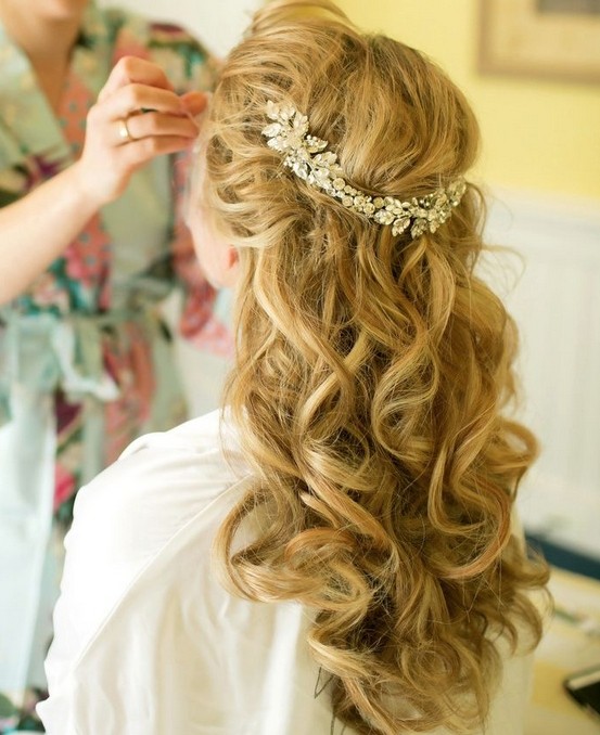 Coal hairstyle messy for long hair - wedding hairstyles 2015