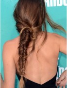 Fish tail braid messy