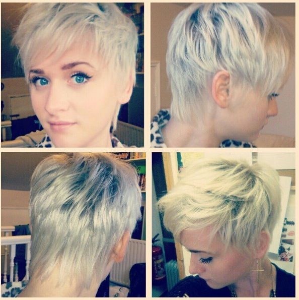 Switch hairstyles for short hair: a side and back view