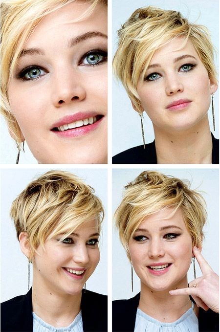 Short hair cutting the chaotic layers of the fall