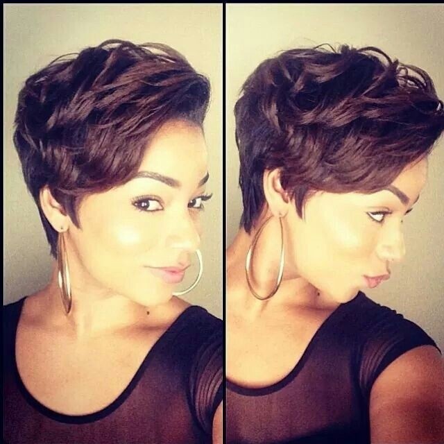 Short chaos hair, short hair cut for American women of African origin