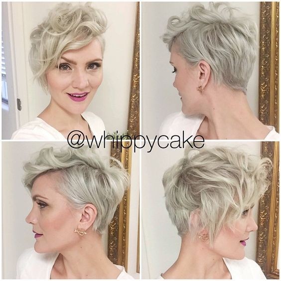 Corporate wavy haircuts, with side explosions - short hairstyles for women