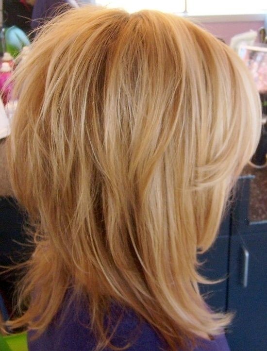 Medium hairstyle messy