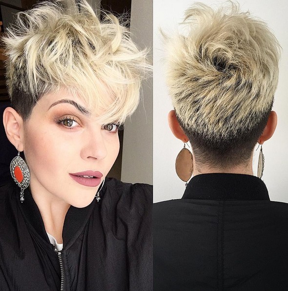 Sound hair cut, pixy with thick hair - short hairstyle for the shape of the heart
