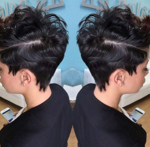 Picky messy hairstyle