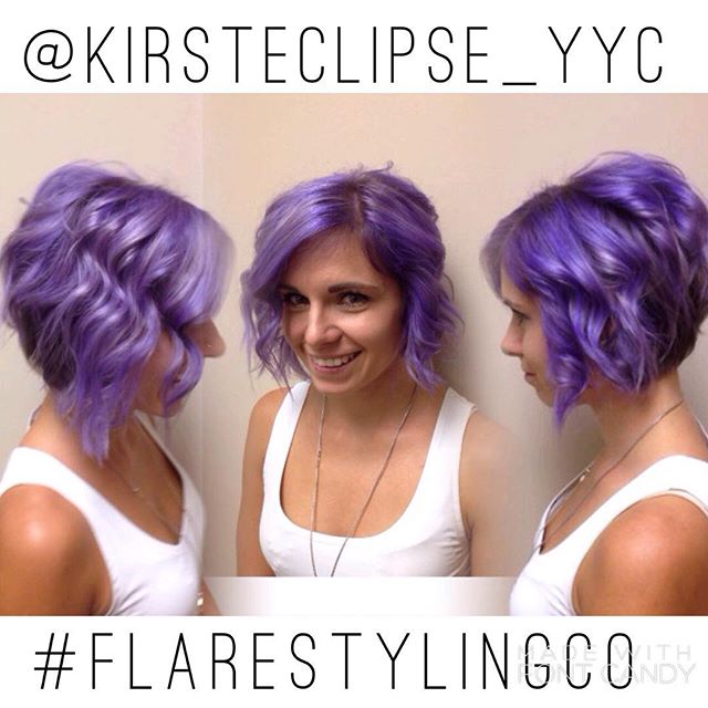 Purple's chaotic hairstyle for short hair