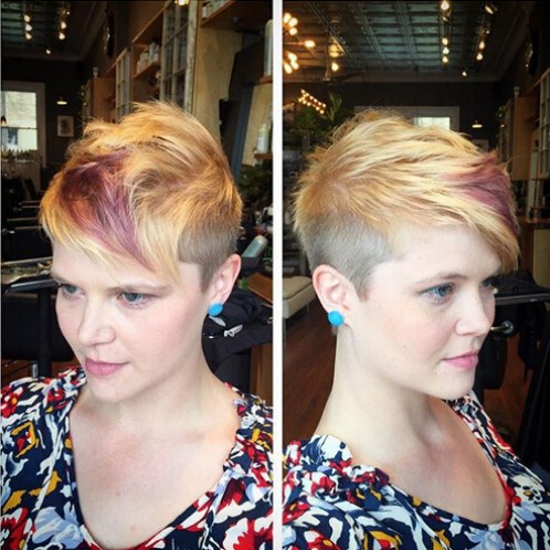 The short chaotic hairstyle for soft hair