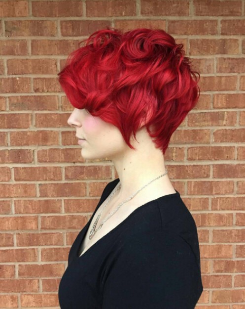 Messy,Curly Hairstyle for Short Hair 
