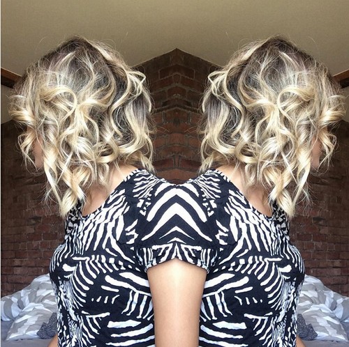 Sound, long clip curly bob