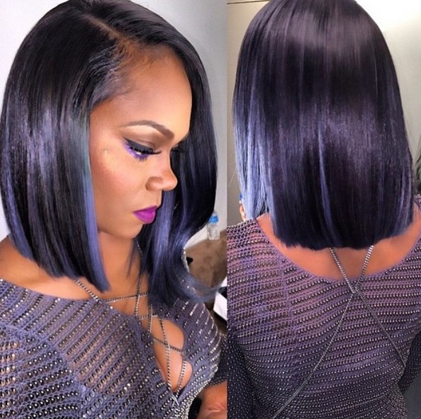 Black midnight with soft gray and purple lines for black women